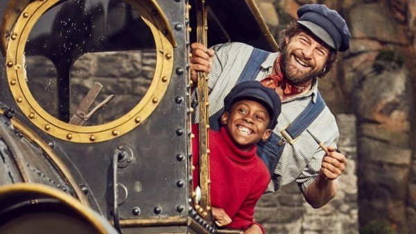 Jim Knopf und Lukas der Lokomotivführer auf der Lok Emma