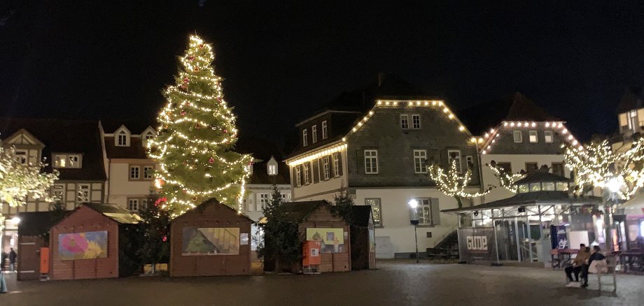 Tannenbaum im Dunkeln