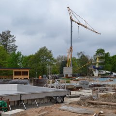 Großbaustelle Freibad.