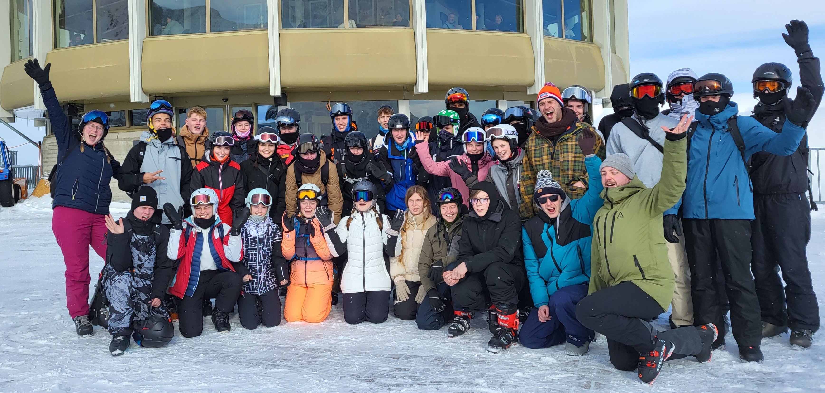 Gruppe der Skifreizeit